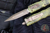 Microtech Dirac OTF Knife- Double Edge- Bazooka Green Hex Camo Finished Handle- Bronzed Apocalyptic Blade 225-13 APBOHXCS