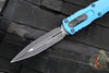 Microtech Dirac OTF Knife- Double Edge- Blue Handle- Black Blade HW 225-1 BL