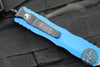 Microtech Dirac OTF Knife- Double Edge- Blue Handle- Black Blade HW 225-1 BL