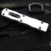 Microtech Dirac OTF Knife- Double Edge- Clear Finished Handle- Black Blade 225-1 CR