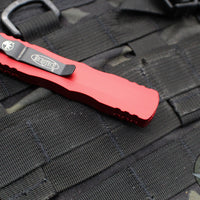 Microtech Dirac OTF Knife- Double Edge- Red Handle- Black Blade HW 225-1 RD