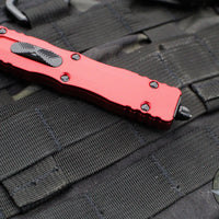 Microtech Dirac OTF Knife- Double Edge- Red Handle- Black Blade HW 225-1 RD