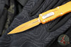 Microtech Dirac OTF Knife- Double Edge- Cerakote Tequila Sunrise Finished Handle- Tequila Sunrise Finished Blade 225-1 TE-C17Z15