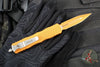 Microtech Dirac OTF Knife- Double Edge- Cerakote Tequila Sunrise Finished Handle- Tequila Sunrise Finished Blade 225-1 TE-C17Z15