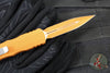 Microtech Dirac OTF Knife- Double Edge- Cerakote Tequila Sunrise Finished Handle- Tequila Sunrise Finished Blade 225-1 TE-C17Z15