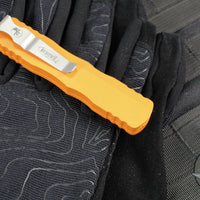 Microtech Dirac OTF Knife- Double Edge- Cerakote Tequila Sunrise Finished Handle- Tequila Sunrise Finished Blade 225-1 TE-C17Z15