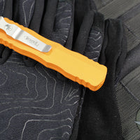 Microtech Dirac OTF Knife- Double Edge- Cerakote Tequila Sunrise Finished Handle- Tequila Sunrise Finished Blade 225-1 TE-C17Z15