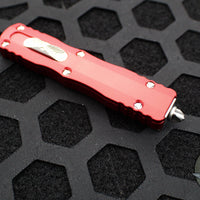 Microtech Dirac OTF Knife- Double Edge- Red Handle- Satin Blade 225-4 RD