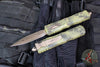Microtech Dirac Delta OTF Knife- Bazooka Green Hex Camo Finished Handle- Bronzed Apocalyptic Finished Blade 227-13 APBOHXCS