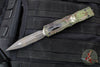 Microtech Dirac Delta OTF Knife- Double Edge- Outbreak Finished Handle- Outbreak Distressed Black Plain Edge Blade 227-1 OBDS