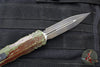 Microtech Dirac Delta OTF Knife- Double Edge- Outbreak Finished Handle- Outbreak Distressed Black Plain Edge Blade 227-1 OBDS