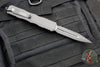 Microtech Dirac Delta OTF Knife- Double Edge- Cerakote Dark Tungsten Handle And Part Serrated Blade 227-2 CDT