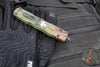 Microtech Dirac Delta OTF Knife- Double Edge- Outbreak Finished Handle- Outbreak Distressed Black Full Serrated Edge Blade 227-3 OBDS
