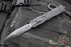 Microtech Dirac Delta OTF Auto Knife- Double Edge- Tactical- Black Handle- Reverse Double Full Serrated Black Blade- Black HW 227-DR 3T