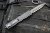 Microtech Dirac Delta OTF Auto Knife- Double Edge- Tactical- Black Handle- Reverse Double Full Serrated Black Blade- Black HW 227-DR 3T