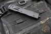 Microtech Dirac Delta OTF Auto Knife- Double Edge- Tactical- Black Handle- Reverse Double Full Serrated Black Blade- Black HW 227-DR 3T