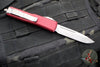 Microtech UTX-85 OTF Knife- Single Edge- Merlot Red Handle- Apocalyptic Blade 231-10 APMR