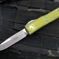 Microtech UTX-85 OTF Auto Knife- Single Edge- OD Green Handle- Apocalyptic Blade 231-10 APOD