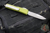 Microtech UTX-85 OTF Auto Knife- Single Edge- OD Green Handle- Apocalyptic Blade 231-10 APOD