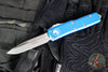 Microtech UTX-85 OTF Auto Knife- Single Edge- Blue Handle- Stonewash Blade 231-10 BL