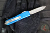 Microtech UTX-85 OTF Auto Knife- Single Edge- Blue Handle- Stonewash Blade 231-10 BL