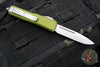 Microtech UTX-85 OTF Auto Knife- Single Edge- OD Green Handle- Stonewash Blade 231-10 OD