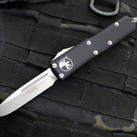 Microtech UTX-85 OTF Auto Knife- Single Edge- Black Handle- Stonewash Blade 231-10