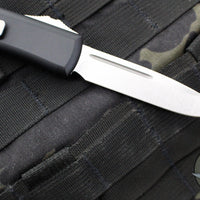 Microtech UTX-85 OTF Auto Knife- Single Edge- Black Handle- Stonewash Blade 231-10