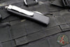 Microtech UTX-85 OTF Auto Knife- Single Edge- Black Handle- Stonewash Blade 231-10