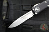 Microtech UTX-85 OTFKnife- Single Edge- Black Handle- Stonewash Part Serrated Blade 231-11