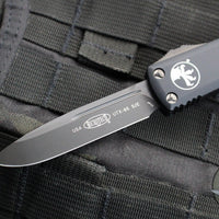 Microtech UTX-85 OTF Knife-Tactical- Single Edge- Black Handle- Black FULL DLC Blade 231-1 DLCT 2019