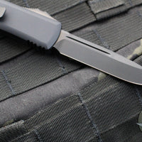 Microtech UTX-85 OTF Knife-Tactical- Single Edge- Black Handle- Black FULL DLC Blade 231-1 DLCT 2019