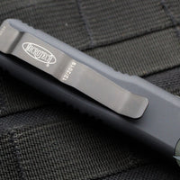 Microtech UTX-85 OTF Knife-Tactical- Single Edge- Black Handle- Black FULL DLC Blade 231-1 DLCT 2019