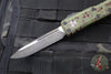 Microtech UTX-85 OTF Knife- Single Edge- Outbreak Finished Handle- Outbreak Black Plain Edge Blade 231-1 OBDS