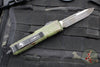 Microtech UTX-85 OTF Knife- Single Edge- Outbreak Finished Handle- Outbreak Black Plain Edge Blade 231-1 OBDS