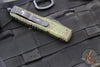Microtech UTX-85 OTF Knife- Single Edge- Outbreak Finished Handle- Outbreak Black Plain Edge Blade 231-1 OBDS