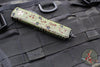 Microtech UTX-85 OTF Knife- Single Edge- Outbreak Finished Handle- Outbreak Black Plain Edge Blade 231-1 OBDS