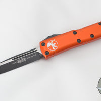 Microtech UTX-85 OTF Knife- Single Edge- Orange Handle- Black Blade 231-1 OR