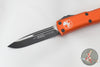 Microtech UTX-85 OTF Knife- Single Edge- Orange Handle- Black Blade 231-1 OR