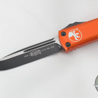 Microtech UTX-85 OTF Knife- Single Edge- Orange Handle- Black Blade 231-1 OR