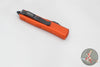 Microtech UTX-85 OTF Knife- Single Edge- Orange Handle- Black Blade 231-1 OR
