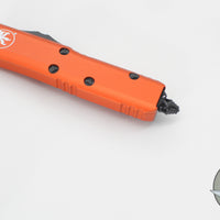 Microtech UTX-85 OTF Knife- Single Edge- Orange Handle- Black Blade 231-1 OR