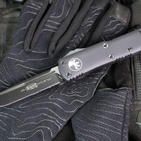 Microtech UTX-85 OTF Knife- 2016 VINTAGE- Single Edge- Tactical-Black With Black Blade 231-1 T 2016