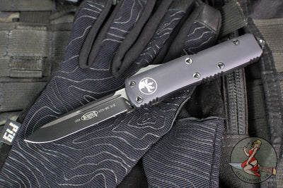 Microtech UTX-85 OTF Knife- 2016 VINTAGE- Single Edge- Tactical-Black With Black Blade 231-1 T 2016