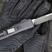 Microtech UTX-85 OTF Knife- 2016 VINTAGE- Single Edge- Tactical-Black With Black Blade 231-1 T 2016