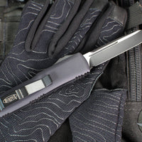 Microtech UTX-85 OTF Knife- 2016 VINTAGE- Single Edge- Tactical-Black With Black Blade 231-1 T 2016