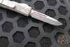 Microtech UTX-85 OTF Knife- Valentine's 2025- Single Edge- Cerakote Grey Handle And Blade- Purple Accents 231-1 VNS