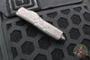 Microtech UTX-85 OTF Knife- Valentine's 2025- Single Edge- Cerakote Grey Handle And Blade- Purple Accents 231-1 VNS