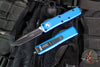 Microtech UTX-85 OTF Knife- Single Edge- Blue With Black Blade 231-1 BL