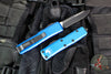 Microtech UTX-85 OTF Knife- Single Edge- Blue With Black Blade 231-1 BL
